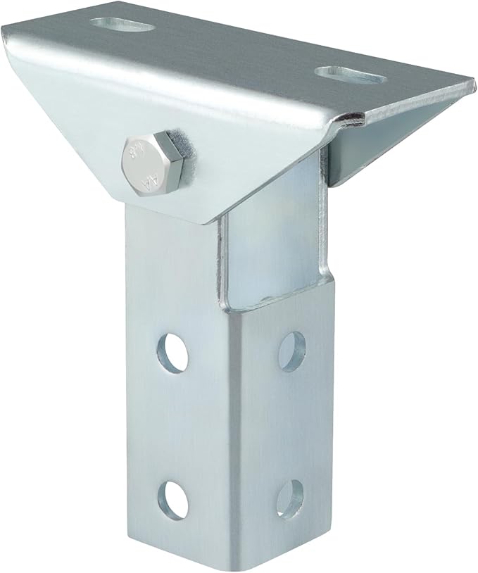 Adjustable Strut Post Base -180 Degree, Joint Connector Bracket, Solar Panel Rack Mount for 1-5/8" Single Strut Channel, 2 Pcs