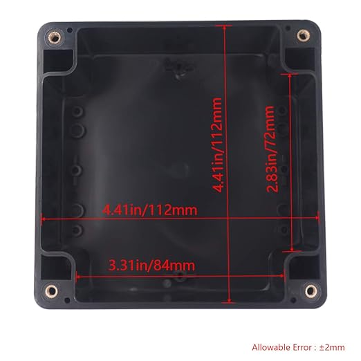 Junction Box IP65 Waterproof ABS Plastic Electrical Project Case Power Junction Boxes, Project Box with 4 PCS M16 Cable Glands 4.72x4.72x2.95 inch (120x120x75mm)