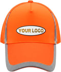 YOWESHOP Reflective Safety Baseball Cap Customize Logo with Removable PE Shell Hi-Vis Safety Work Hat