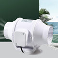 Quiet 4" Inline Duct Fan, 100CFM White Extractor Fans with 2 Speed, Ventilation Exhaust Blower Fans with Efficient Quiet Motor Mixed Flow Ventilation System for Ducting, Vents, Bathroom, Kitchen