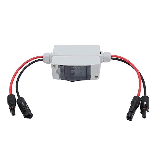 Solar Panel Disconnect Switch 30A DC AC Shut Off 2 Poles Outdoor Home Miniature PV Circuit Breaker Box IP65 Water Proof