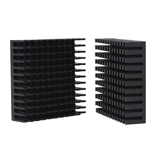 4PCS Black Aluminum Heat Sink with Thermal Conductive Adhesive Tape, 40×40×11mm Heatsink Cooler for Cooling VRM GPU Stepper Driver 3D Printer Stepper Motor