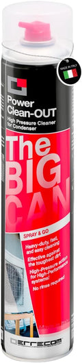 ERRECOM Power Clean – OUT | A/C Coil Cleaner specific for Condensers | High-Pressure Aerosol Can for Heavy-Duty Dirt | No Rinse Alkaline Formula for Effortless Cleaning | 25 fl oz (750 mL)