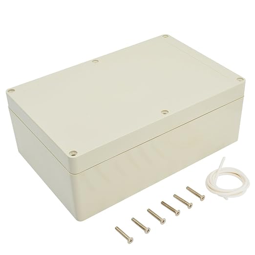 LeMotech Waterproof Dustproof IP65 ABS Plastic Junction Box Universal Electric Project Enclosure Pale Gray 9.0 x 5.9 x 3.4 inch (230 x 150 x 87 mm)