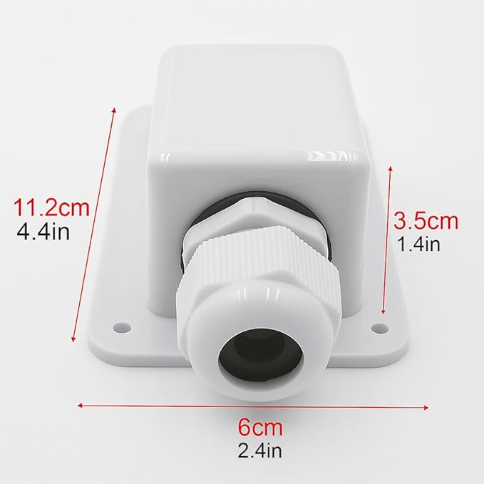 White Waterproof Solar Cable Entry Gland, Single Cable Entry Gland for All Cable Types 6mm² to 12mm² for Solar Panels on RV Camper Van Travel Trailer Boat Cabin (Pack of 2)