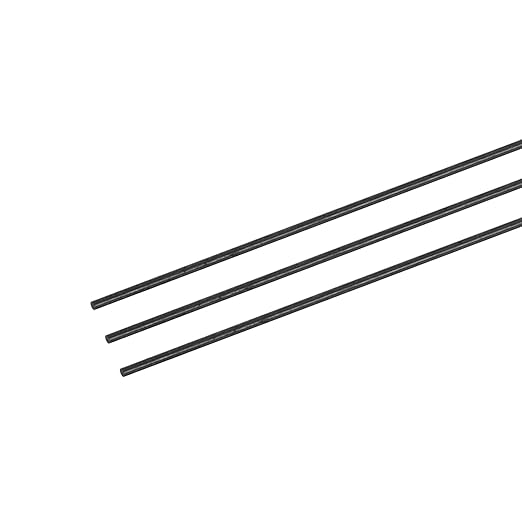 MECCANIXITY Carbon Fiber Rod, 1mm x 300mm for RC Plane DIY Tool Wing Tube Quadcopter Arm, Pack of 3