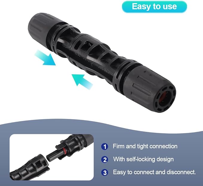 10PCS 1500V 45A IP67 Waterproof Solar Connector Solar Panel Cable Connectors Male/Female with Spanners(5Pairs)