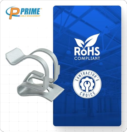 MC/AC Cable to Metal Stud Clip. 100 Pack Tool-Free Spring Steel Fastener for 14-2 to 12-3 Cables, Durable and Corrosion-Resistant Cable Clip for Fast Cable Installation and Metal Stud Attachment