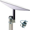 Antenna Mast Pipe Mount Works with Starlink Pipe Adapter and FlagPole Mounting kit,Universal Antenna Steel Pole Mount V-Clamp Bracket Roof Pole Mounting Base