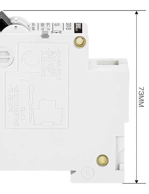 DIHOOL AC/DC Miniature Circuit Breaker, Single Pole 100 Amp, 12V 24V 48V 400V, Non Polarized, Solar Disconnect Switch, DIN Rail Mount, RV Battery Isolator, PV Array MCB, Thermal Magnetic Trip