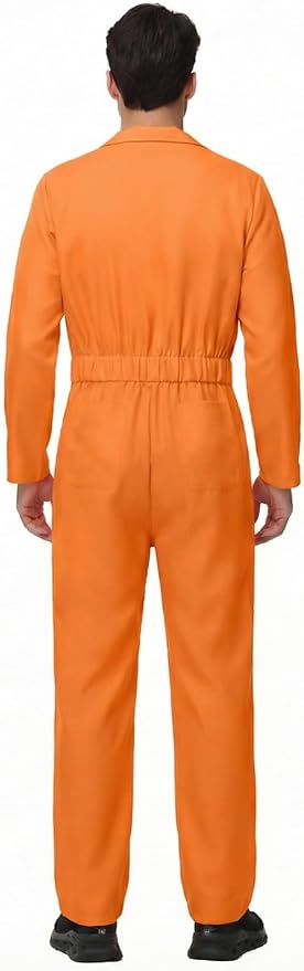 Coveralls for Men Work – Halloween Cosplay Costumes Long Sleeve Jumpsuit Mechanic Workwear