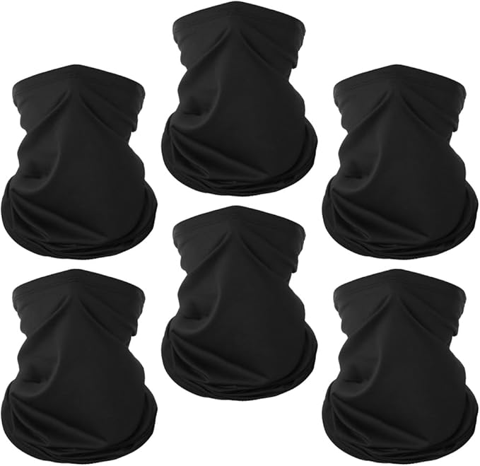 6 Pack Breathable Bandana Face Mask, Summer UV Protection Cooling Neck Gaiter Face Clothing