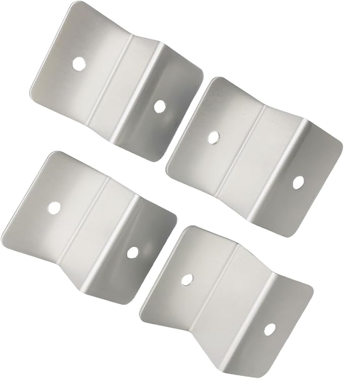 Solar Panel Mounting Z Bracket Mounts Kits with Nuts and Bolts for RV Boat Off Grid Roof Installation 4 Units