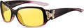 HAOLOTA Night Vision Driving Glasses Women Anti Glare Polarized, Wrap Around Nighttime Safety Glasses UV Protection