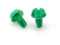 THE CIMPLE CO 1/2 in (13 mm) Self-Tapping Ground Screws - 10-32 Ground Screws - Electrical Grounding - Hex Head - Stainless Steel - Green, 10 Pieces