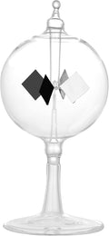 Solar Crookes Radiometer Glass Windmill Handmade for Party Home Decoration Gift L (Transparent)
