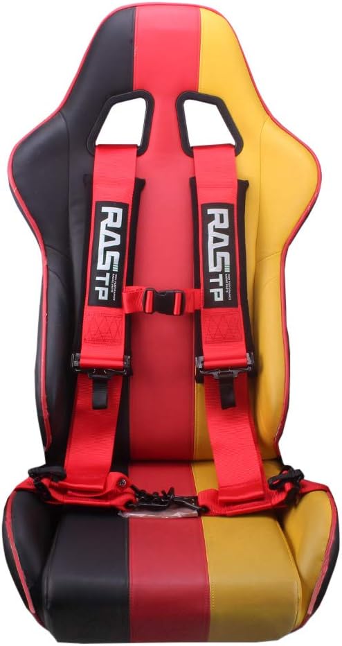 RASTP 4 Point Safety Harness with 3 Inch Padding (Red)