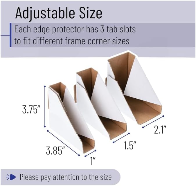Mr. Pen- Adjustable Cardboard Corner Protectors, Fits 1", 1.5", 2.1", 120 Pack, Corner Protectors for Shipping