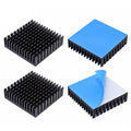 4PCS Black Aluminum Heat Sink with Thermal Conductive Adhesive Tape, 40×40×11mm Heatsink Cooler for Cooling VRM GPU Stepper Driver 3D Printer Stepper Motor