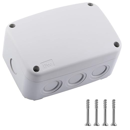Outdoor White Junction Box,Nineleaf IP66 Waterproof Electrical Project Boxes PVC/ABS Weatherproof Plastic Enclosure Box Universal Watertight 4.9 x 3.3 x 2.3 inch (125x86x62mm), 1PCS