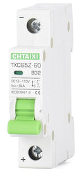 12V-110V DC Miniature Circuit Breaker, 32 Amp 1 Pole Battery Breaker Protector for Solar PV System and RV, Thermal Magnetic Trip, DIN-Rail/Surface Mount, Chtaixi DC Disconnect Switch B32