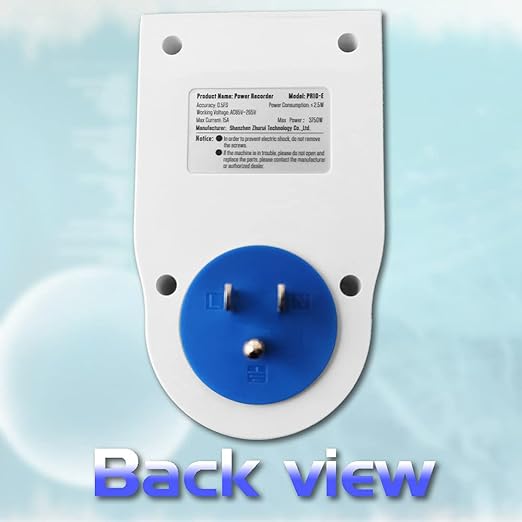 PR10-E US15A Power Meter Plug/Home Power metering Socket/watt Meter/2.4 inch TFT Color LCD/0.5FS(New)