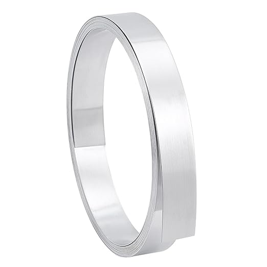 PH PandaHall 196" x 0.7" Aluminum Flashing, 0.5mm Aluminum Strip Metal Sheet Aluminum Bezel Strip Metal Foil Roll Sheet Strip Roof Panels Foil Strips Flat Wire for DIY Craft Sealing Door Window Garden