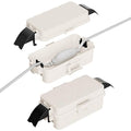 Flemoon [2 Pack] IP55 Small Outdoor Electrical Box Waterproof (Inner 5.9 x 3.2 x 1.8inch), Extension Cord Cover with Detachable Awning Covers for Plug, Outlet, Holiday Lights, White