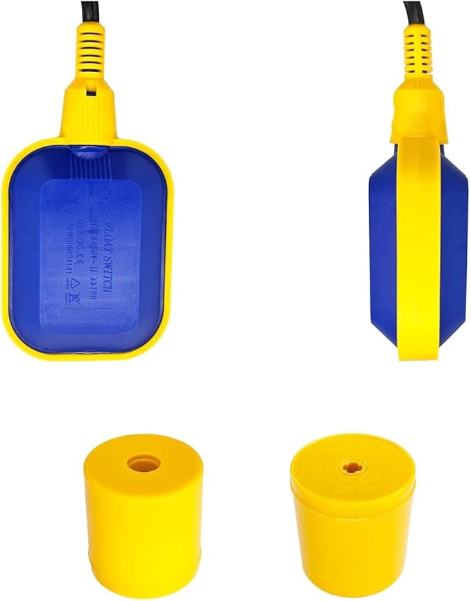 3M （9.8ft）Cable Float Switch Water Level Controller for Sump Pump, Water Tank