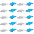 20PCS Aluminum Heat Sink with Thermal Conductive Adhesive Tape, 13×13×3mm Heatsink Cooler for Cooling VRM GPU Stepper Driver MOSFET VRam Regulators