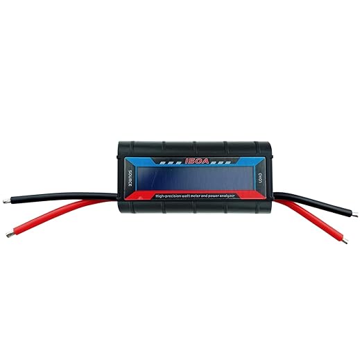 150A High Precision RC Watt Meter Power Analyzer Voltage Amp Meter, Wattmeter Tester Amp Meter Monitor with Real-time Reading Backlight Digital LCD Screen for Battery, Solar, Wind Power