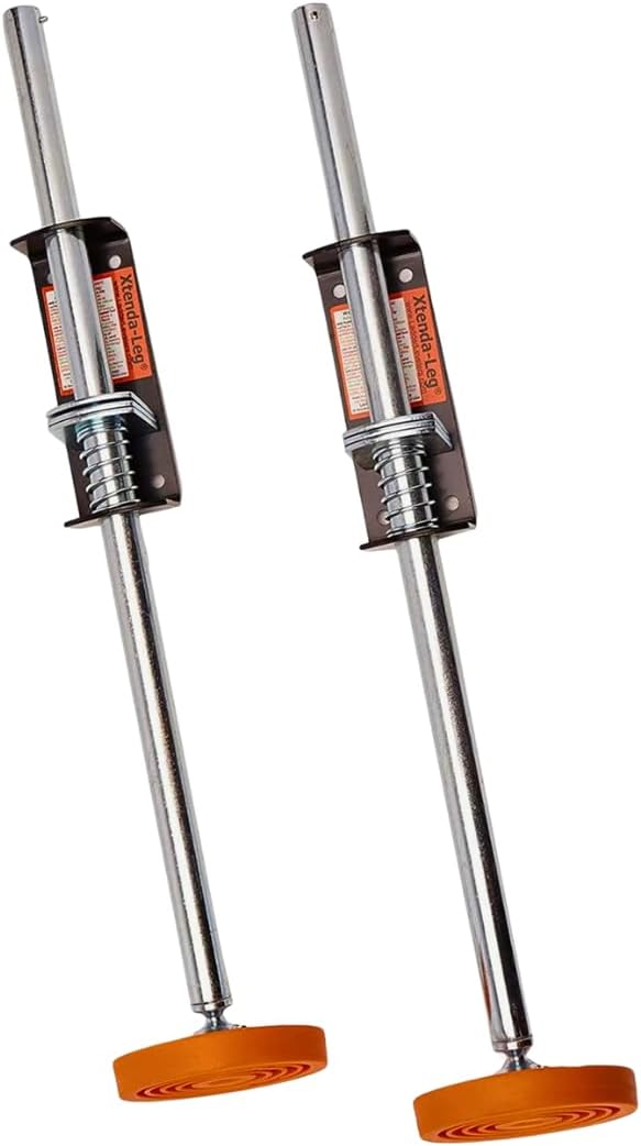 Xtenda-Leg® Ladder Leveler - Rubber Feet, Perfect for Extension Ladders, Stabilizer Attachments for Safe Use - Stable Platform for Uneven Ground - Easy Installation - OSHA Approved - 1 Pair