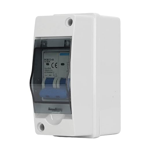 DC Disconnect Switch 1000V 50A Miniature Circuit Breaker with IP65 Waterproof Distribution Box for Solar PV System DC Disconnect Switch PV Disconnect Switch dc Circuit Breaker Outdoor Breaker Box