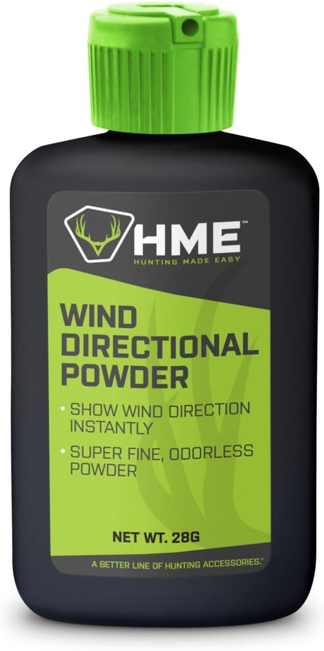 HME Wind Indicator Portable Pocket Size Lightweight Convenient Simple to Use Wind Direction Detection Powder - 28 Grams Capacity