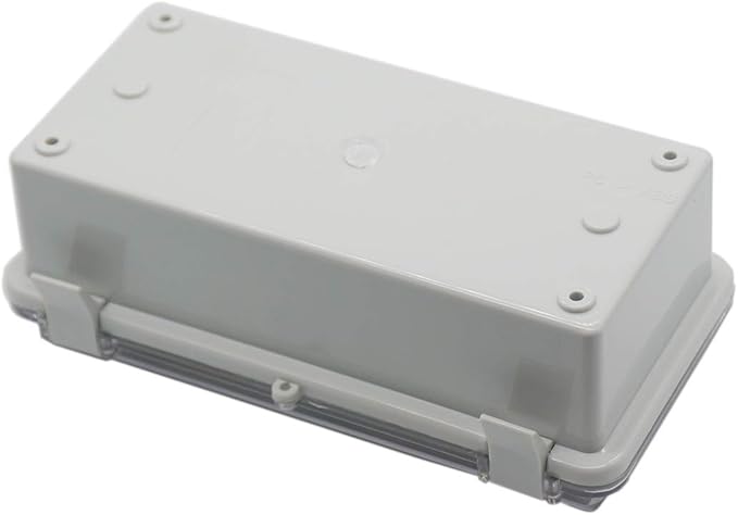 Zulkit 2pcs Junction Box ABS Plastic Dustproof Waterproof IP65 Electrical Boxes Hinged Shell Outdoor Universal Project Enclosure Clear Cover with 2 Cable Glands 7.9 x 3.9 x 2.8 inch (200x100x70mm)