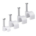 Cable Wire Clips 4mm 6mm 8mm 10mm Cable Management RG6 RG59 CAT5 CAT6 RJ45 Electrical Ethernet Dish TV Speaker Wire Cord Tie Holder Single Coaxial Nail Clamps (Pack of 400)