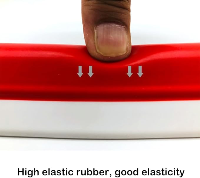 Colorful Rubber Wall Corner Guard Edge Protector,Anti-Collision Strip, Self-Adhesive Wall Guards, Safety Edge & Corner Guards, Length 3.28 ft,Red