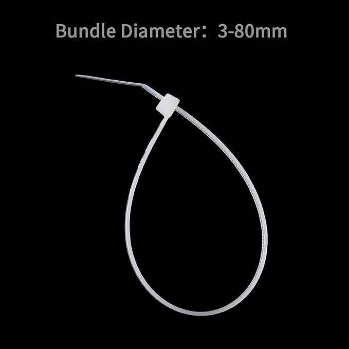 XINGO Cable Zip Ties (500 Pack), 40 Pounds Tensile Strength-Heavy Duty, Ultra Strong Durable Zipties, Self-Locking UV Resistant Nylon Plastic Wire Ties for indoor and outdoor (12 Inch, White)