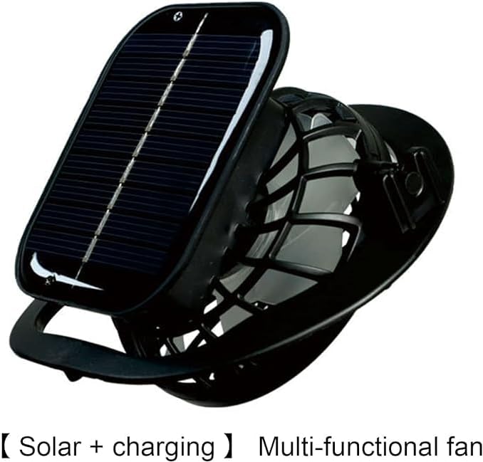 Wide Brim Solar Fan Hat with Neck Flap for Men and Women, USB Charging, Adjustable One Size Fits All