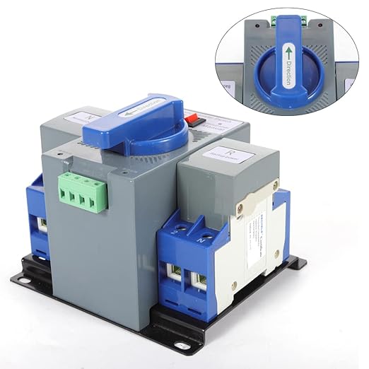 Dual Power Automatic Transfer Switch 110V 2P 63A Generator Changeover Switch 50/60Hz