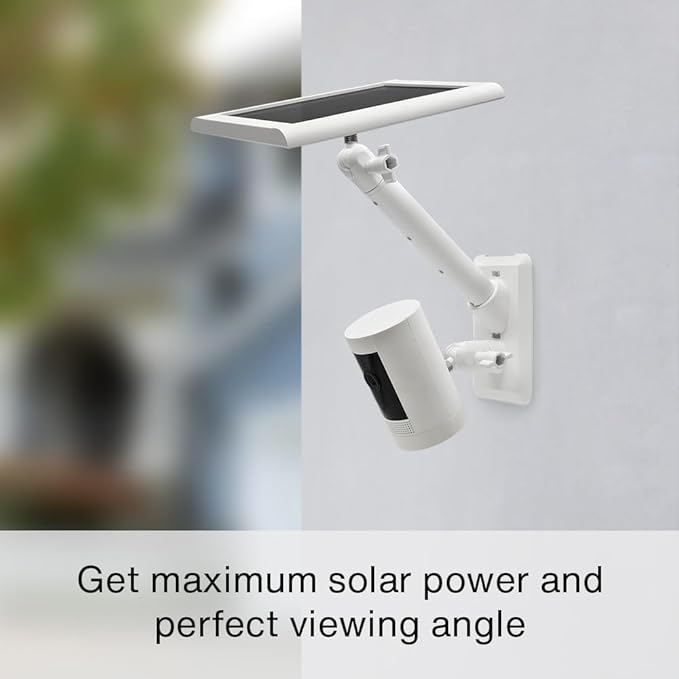 Holicfun 2-in-1 Wall Mount for Ring, Arlo, and Cameras & Solar Panels with 1/4"-20 Screw Hole - Black