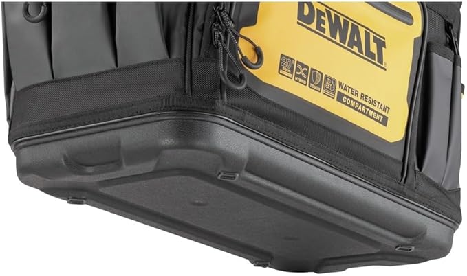 DEWALT Tool Bag, Water Resistant, Hard Bottom, 20-inch, Professional Tool Tote with Organization (DWST560104)