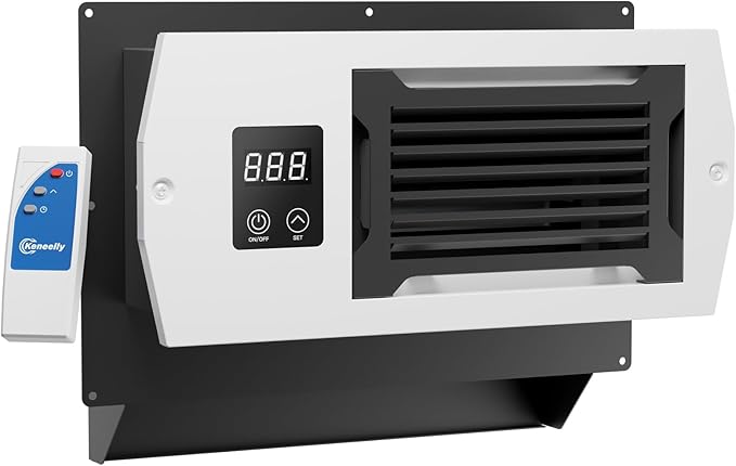 Ultra Quiet Through Wall Ventilation Fan with Remote Temperature Control, White Panel Exhaust Fan WVF200 for Kitchen, Living Room, Laundry Room & Workshop