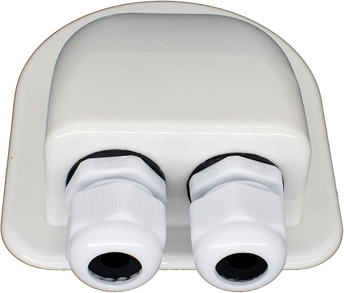 AUTOXBERT IP68 Weatherproof Solar Cable Entry Gland Solar Panel Wire Box RV Roof Top Junction Box Solar Double Cable Through Entry Housing for RV Marine Boat Caravan Campervan Travel Camper Van