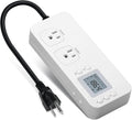 Electricity Usage Monitor, Briidea Power Consumption Watt Voltage Amp Meter Tester with 2 Outlets Electricity Analyzer Monitoring Device for Energy Saving, White