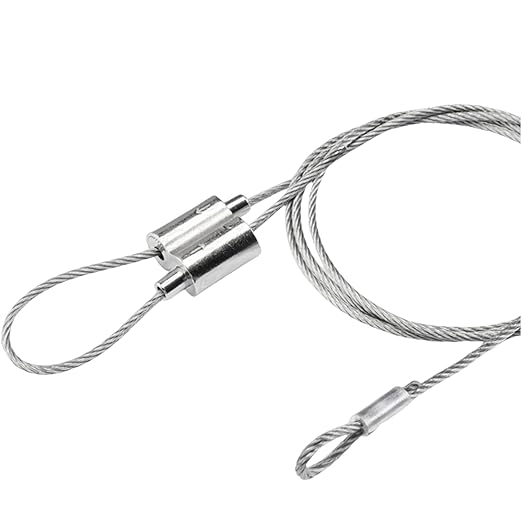 10 Pack Wire Rope Cable Clamp, 1/16" Stainless Steel Wire Rope Cable Clip Clamp, Two-Way Cable Clamp, Freely Adjustable Wire Rope Clips for Picture Hanging Lifting Fit for 1.5-2.5mm Wire Ropes(M3)