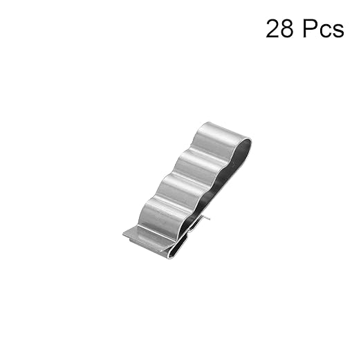 PATIKIL Trailer Frame Wire Clips Solar Panel Cable Clips 33mm/1.3" Stainless Steel for Boat Trailer, Wire Management, Pack of 28