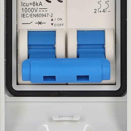 2P 32A 1000V DC Circuit Breaker, 6KA IP65 Waterproof DC Isolator Switch Solar Disconnect Switch for Solar Panel PV System Solar Panels Switch Panel Solar Panel Disconnect Switch