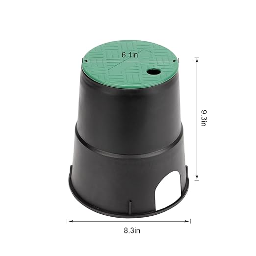 6 Pcs Electrical Splice Box, 6'' Diameter Underground Electrical Junction Box, Sprinkler Valve Boxes for Garden Farm, Inground Electrical Box for Outdoor Electrical Wiring Splices (6In 6Pcs)