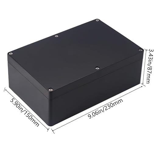 Junction Box IP65 Waterproof ABS Plastic Electrical Project Case Power Junction Boxes, Project Box with 4 PCS M16 Cable Glands 9.06x5.90x3.43 inch (230 x 150 x87 mm)